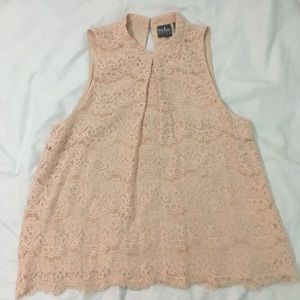 New York & Company Lace Sleeveless Top